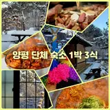 양평 단체 숙소 펜션 찜질방... 촬영지 맑은숲캠프 1박 3식 숙박